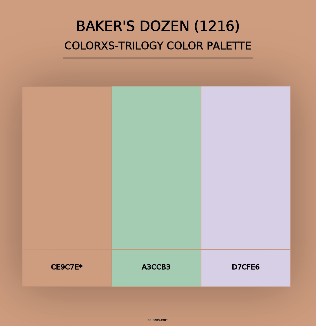 Baker's Dozen (1216) - Colorxs Trilogy Palette