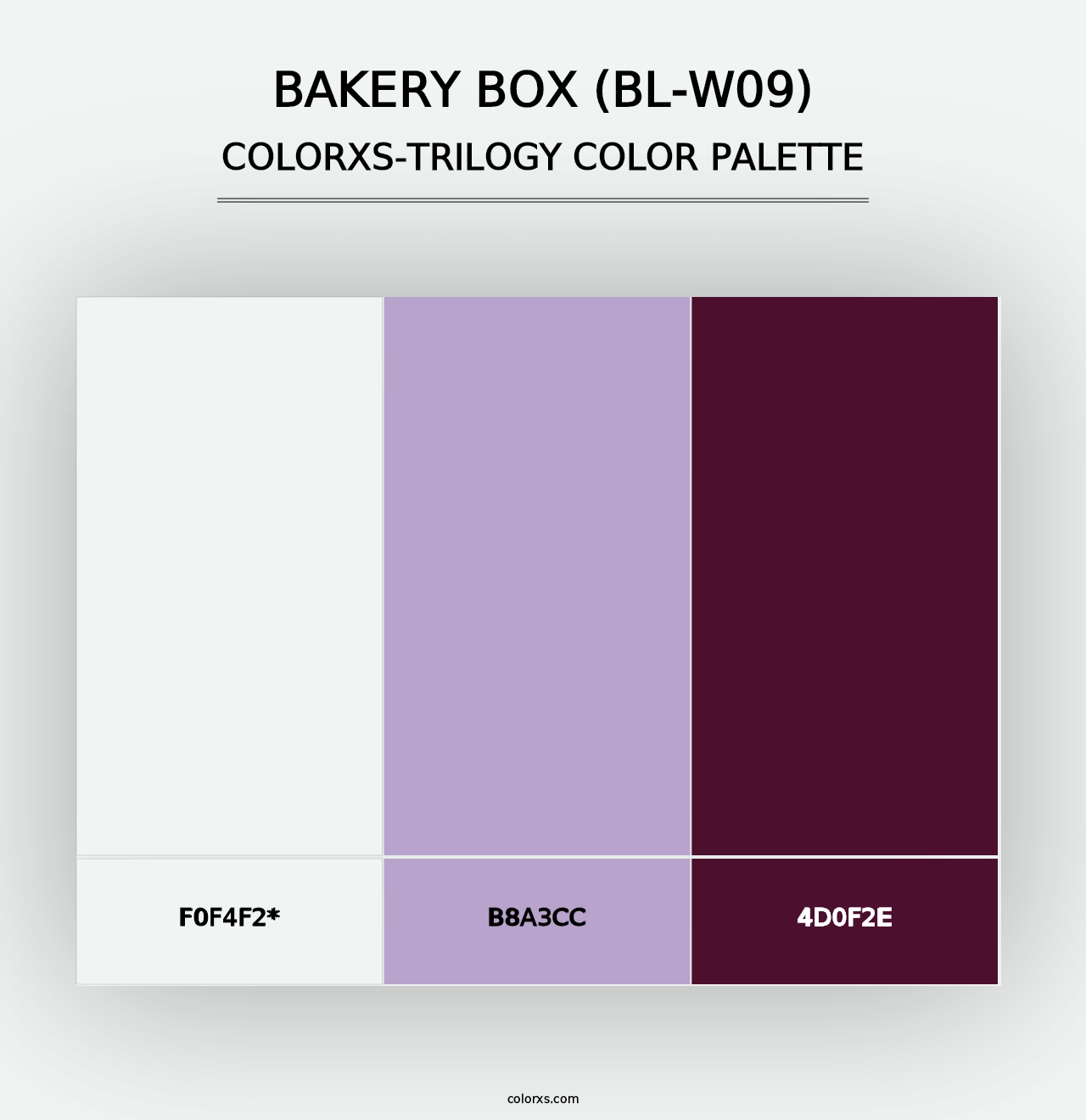 Bakery Box (BL-W09) - Colorxs Trilogy Palette