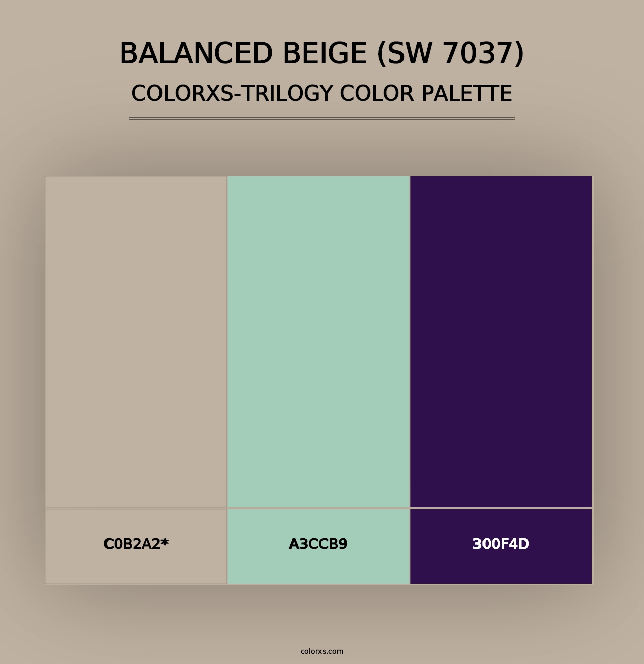 Balanced Beige (SW 7037) - Colorxs Trilogy Palette