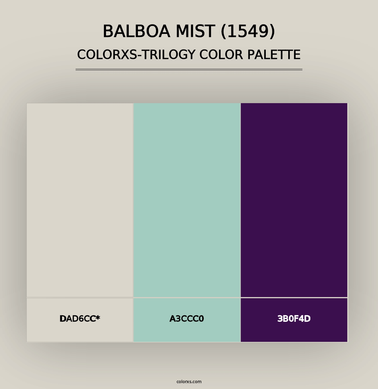 Balboa Mist (1549) - Colorxs Trilogy Palette