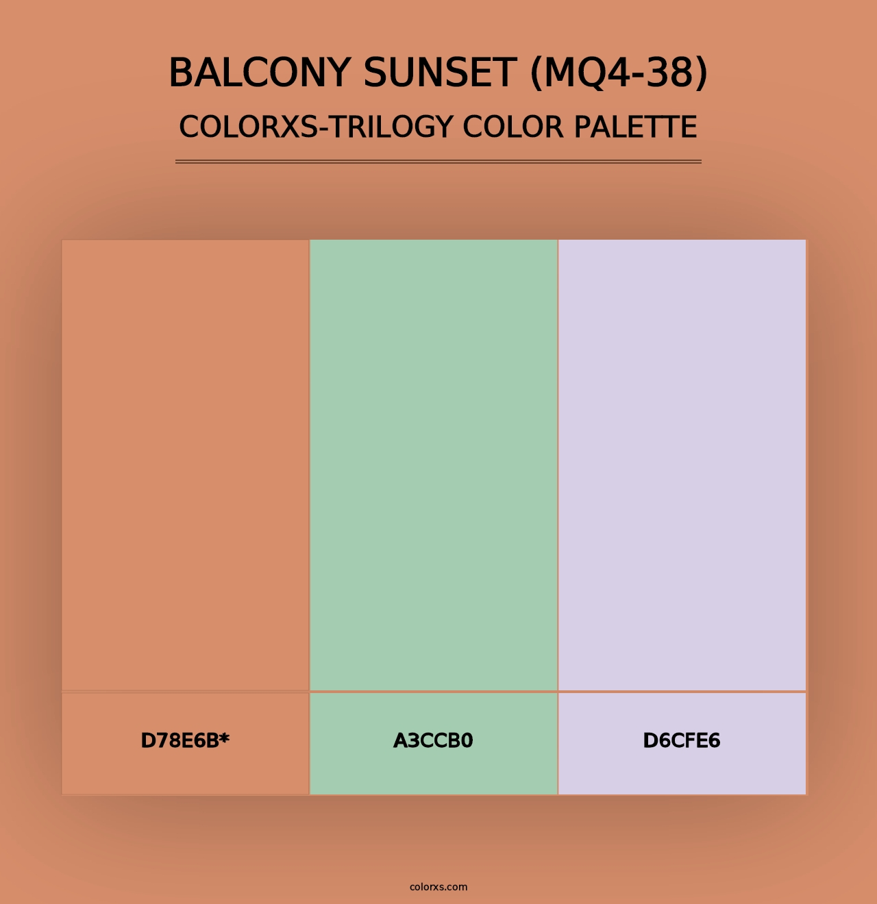 Balcony Sunset (MQ4-38) - Colorxs Trilogy Palette