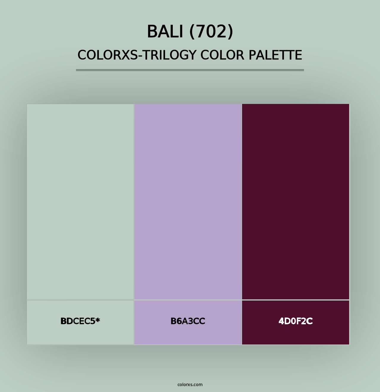 Bali (702) - Colorxs Trilogy Palette