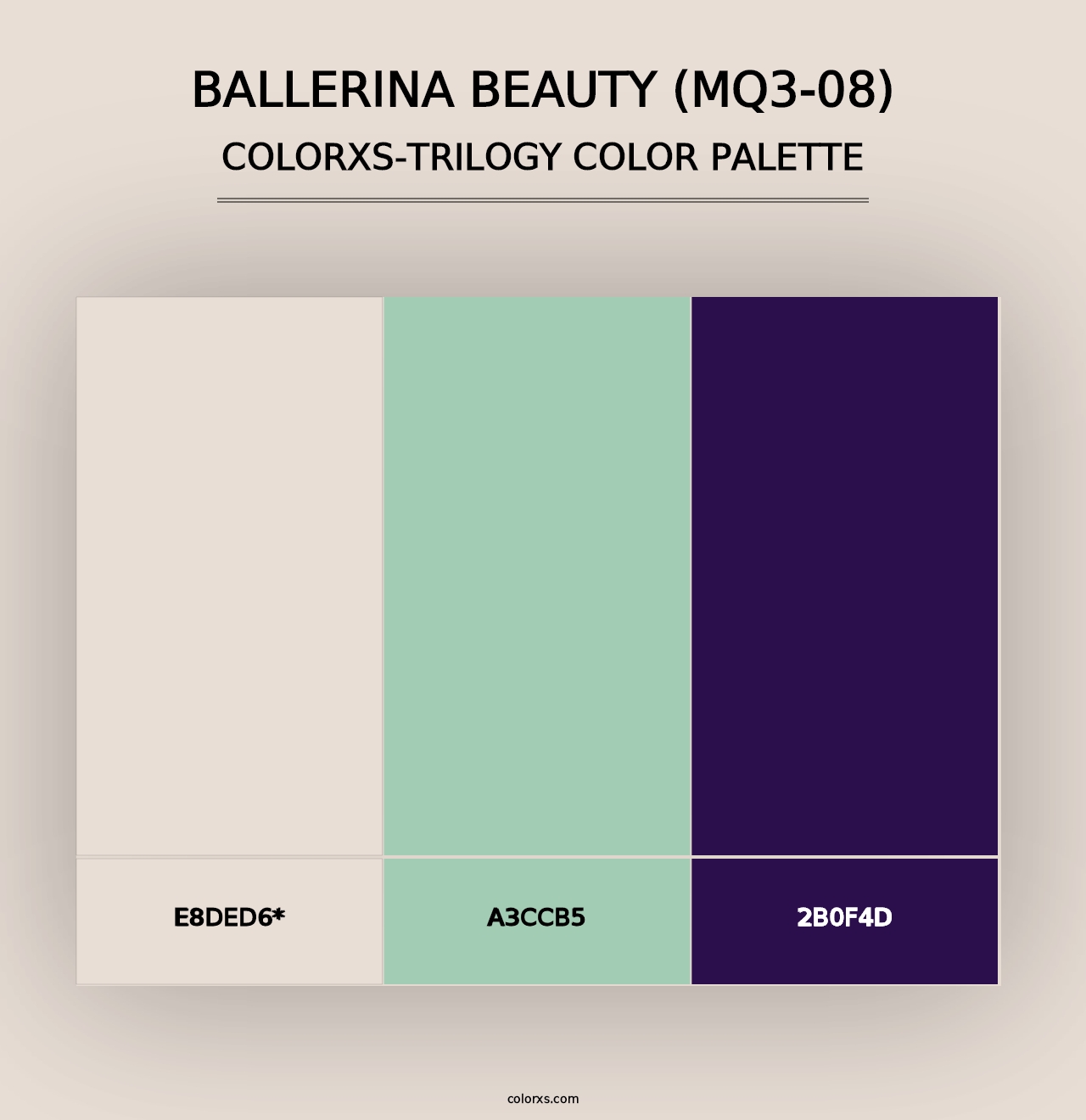 Ballerina Beauty (MQ3-08) - Colorxs Trilogy Palette