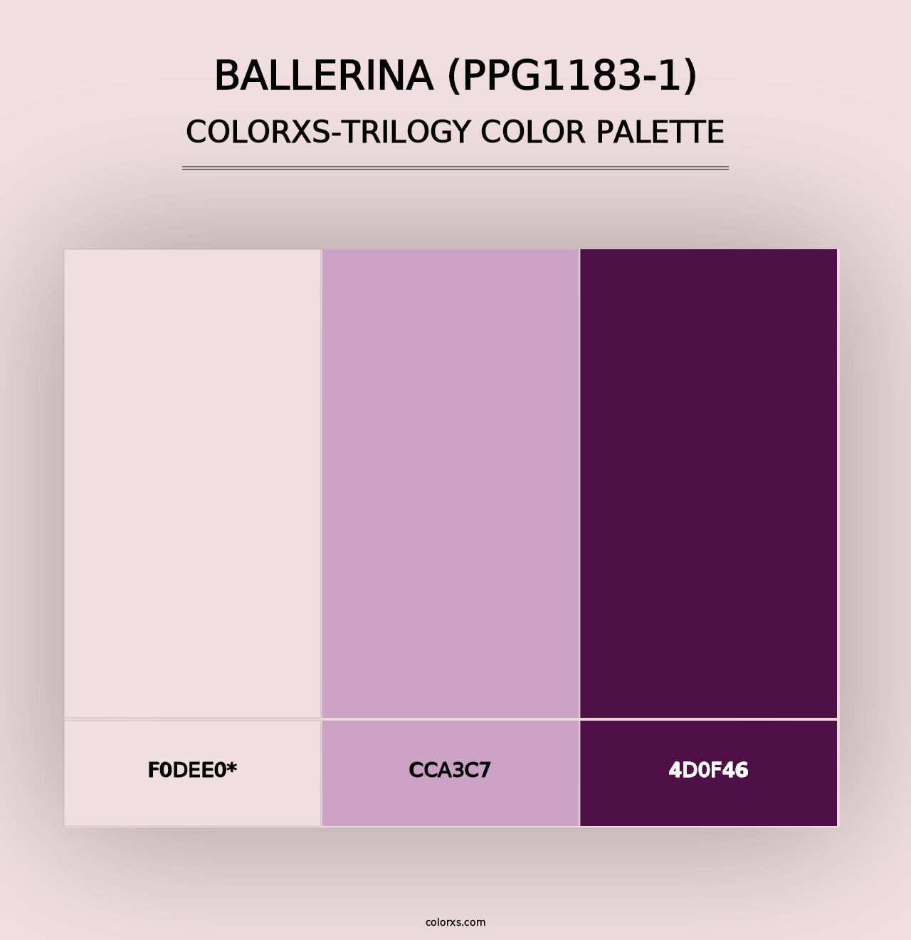 Ballerina (PPG1183-1) - Colorxs Trilogy Palette