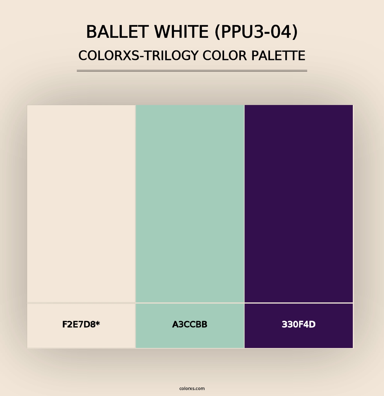 Ballet White (PPU3-04) - Colorxs Trilogy Palette