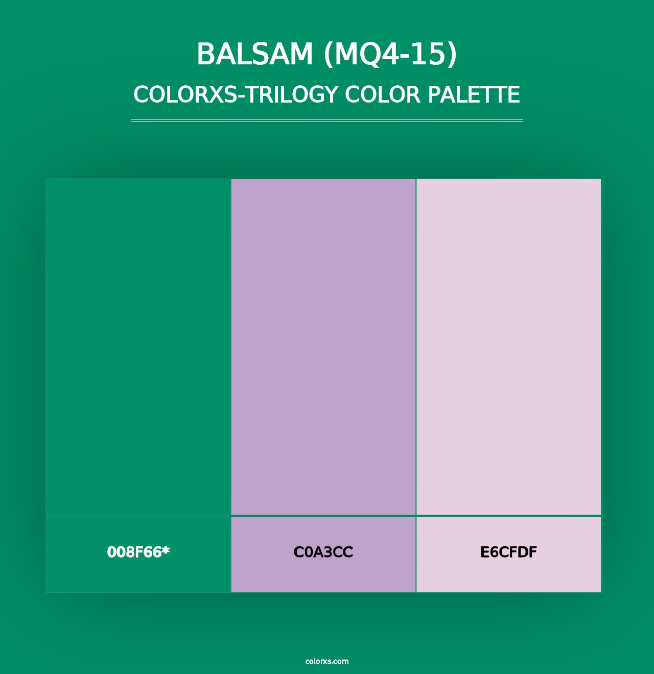 Balsam (MQ4-15) - Colorxs Trilogy Palette