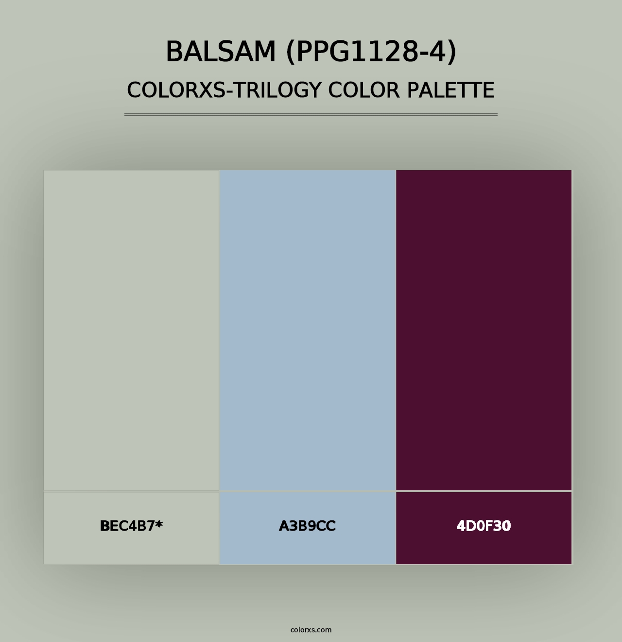 Balsam (PPG1128-4) - Colorxs Trilogy Palette