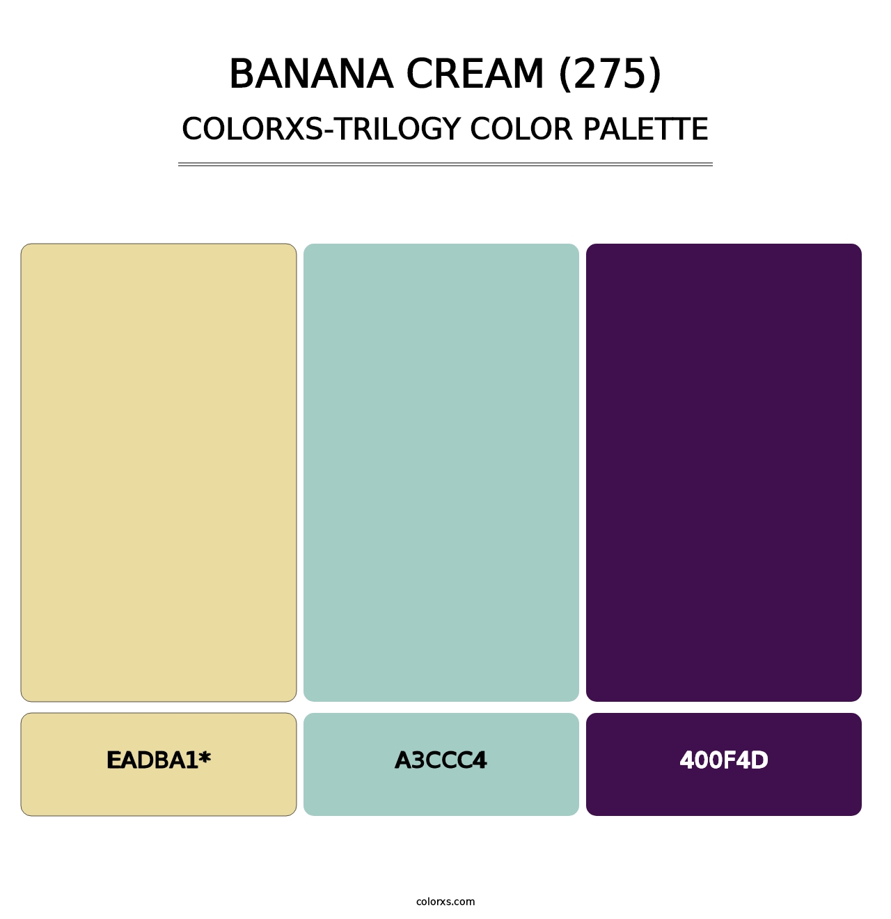 Banana Cream (275) - Colorxs Trilogy Palette