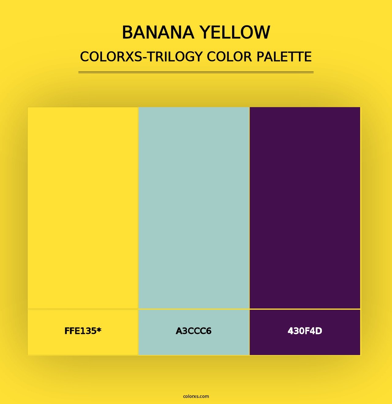 Banana Yellow - Colorxs Trilogy Palette