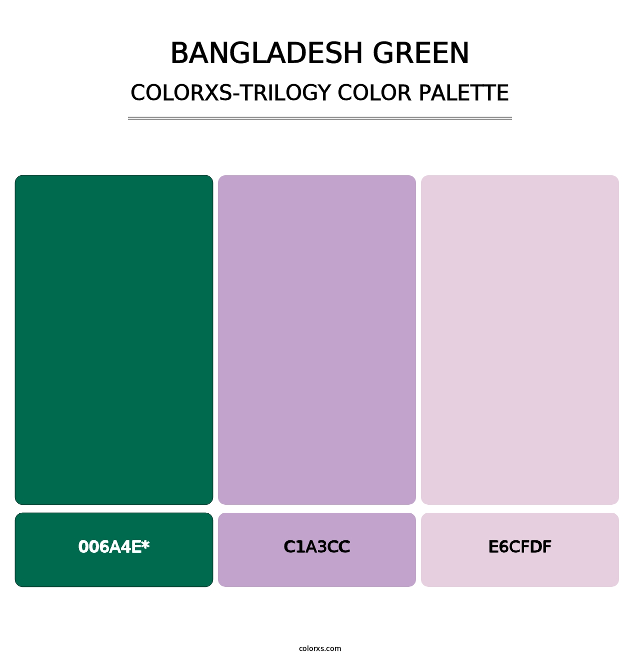 Bangladesh Green - Colorxs Trilogy Palette