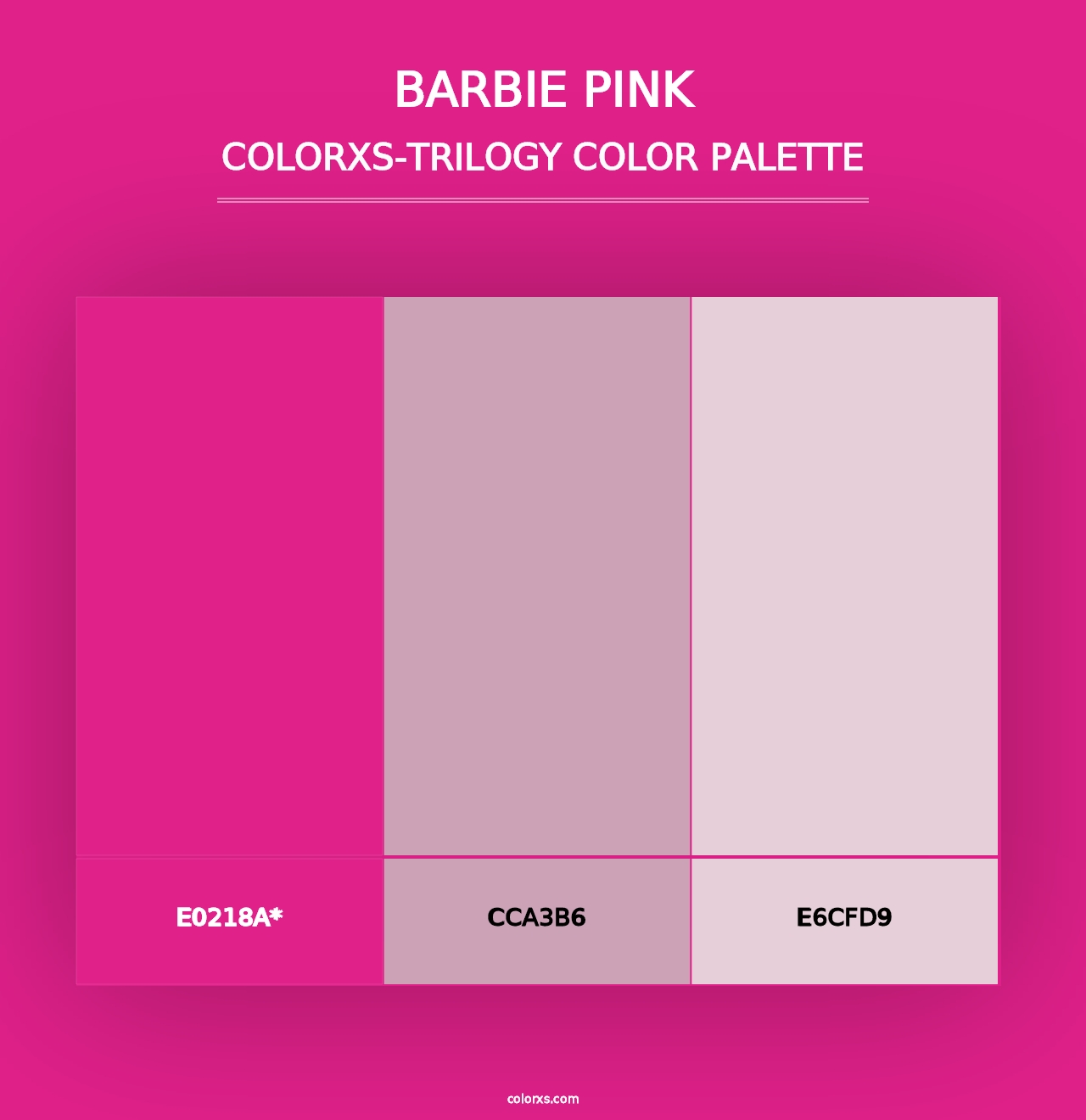 Barbie Pink - Colorxs Trilogy Palette