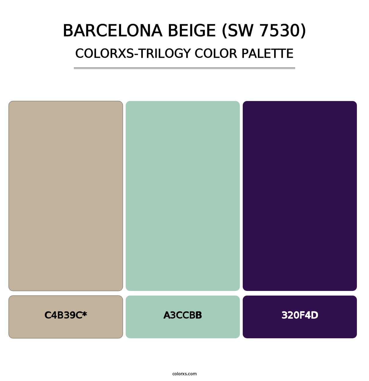 Barcelona Beige (SW 7530) - Colorxs Trilogy Palette