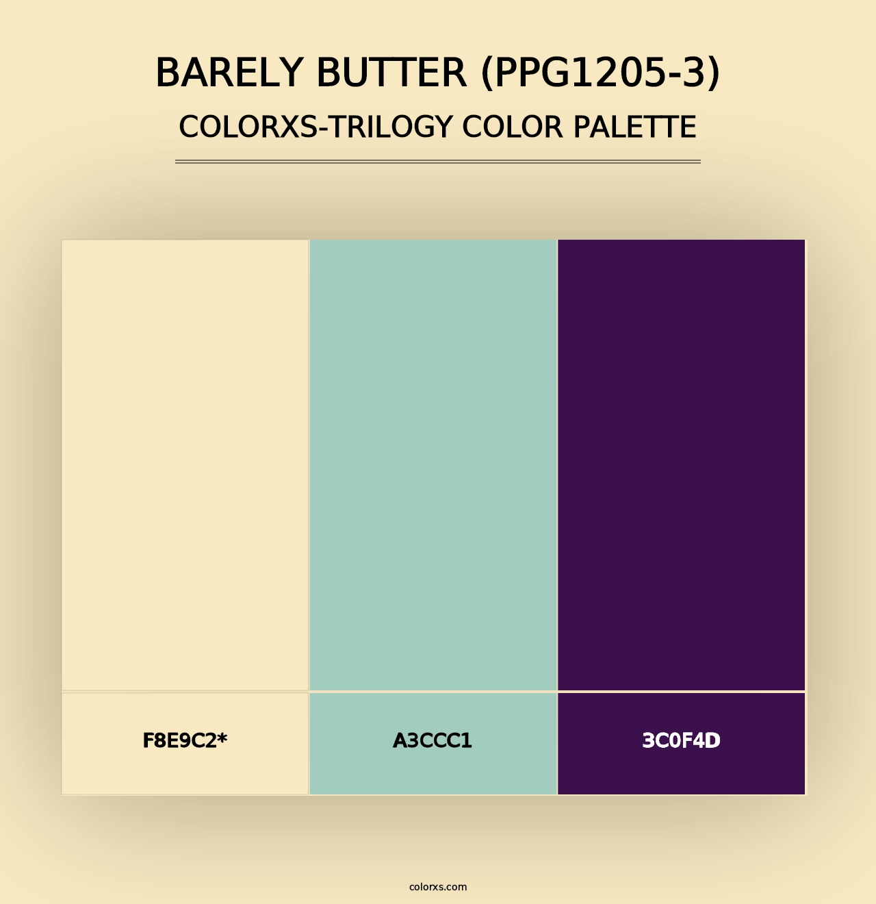 Barely Butter (PPG1205-3) - Colorxs Trilogy Palette