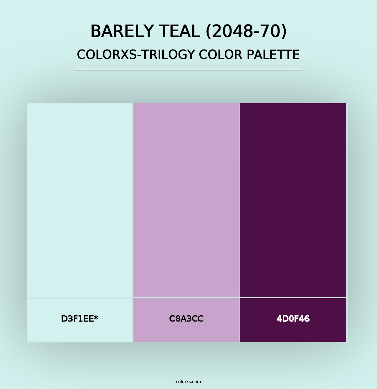 Barely Teal (2048-70) - Colorxs Trilogy Palette