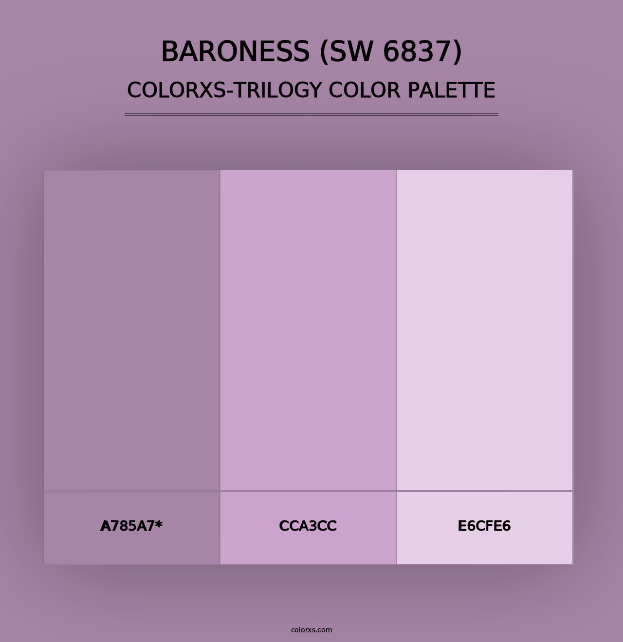 Baroness (SW 6837) - Colorxs Trilogy Palette