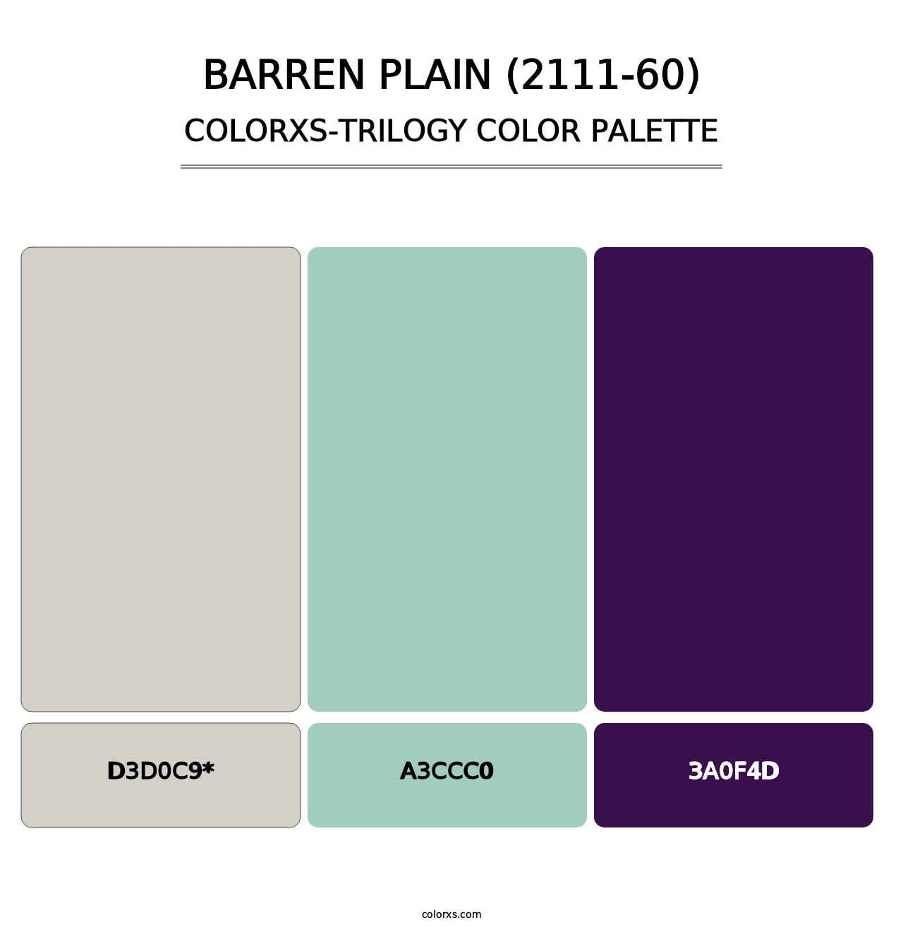 Barren Plain (2111-60) - Colorxs Trilogy Palette