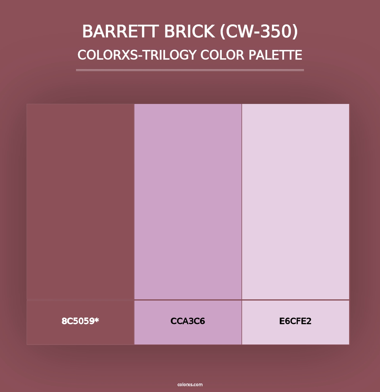 Barrett Brick (CW-350) - Colorxs Trilogy Palette