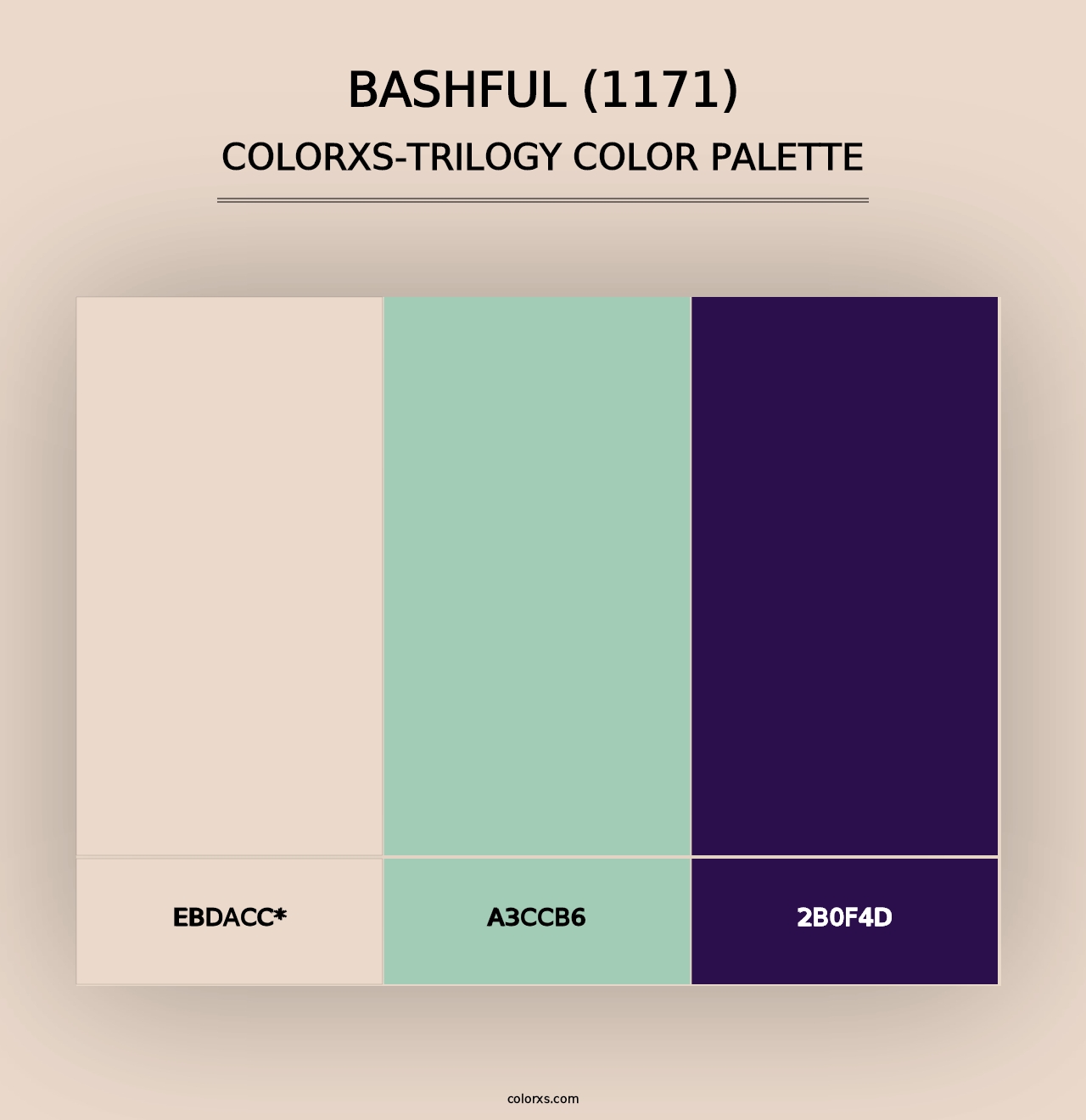 Bashful (1171) - Colorxs Trilogy Palette