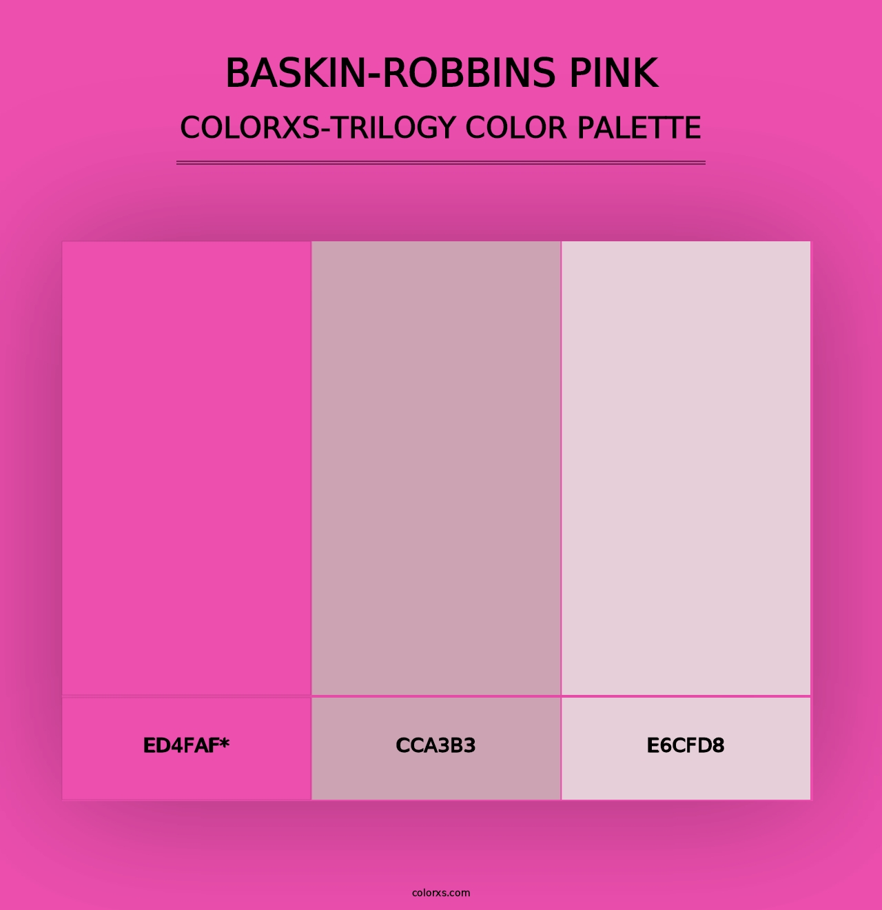 Baskin-Robbins Pink - Colorxs Trilogy Palette