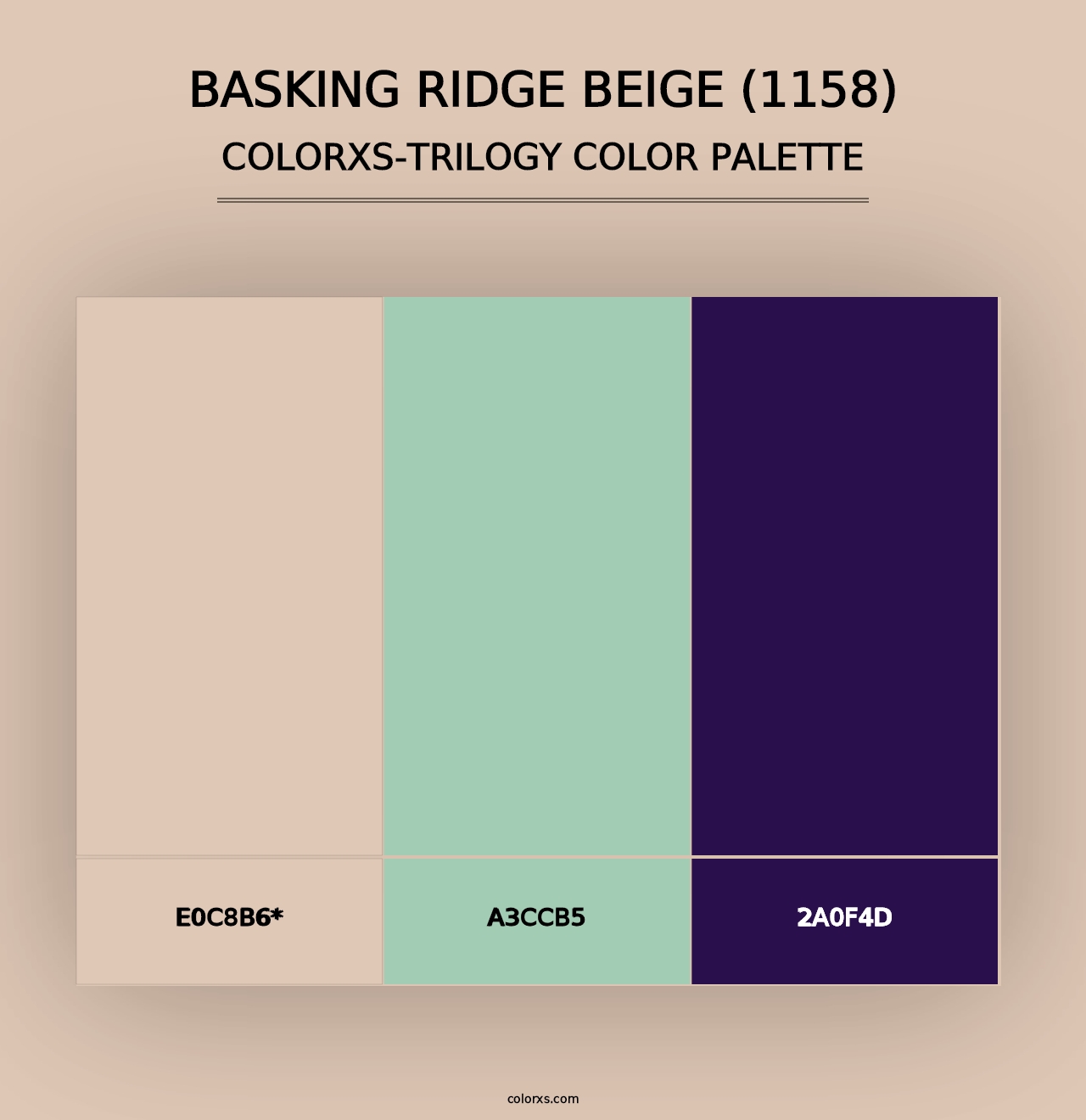 Basking Ridge Beige (1158) - Colorxs Trilogy Palette