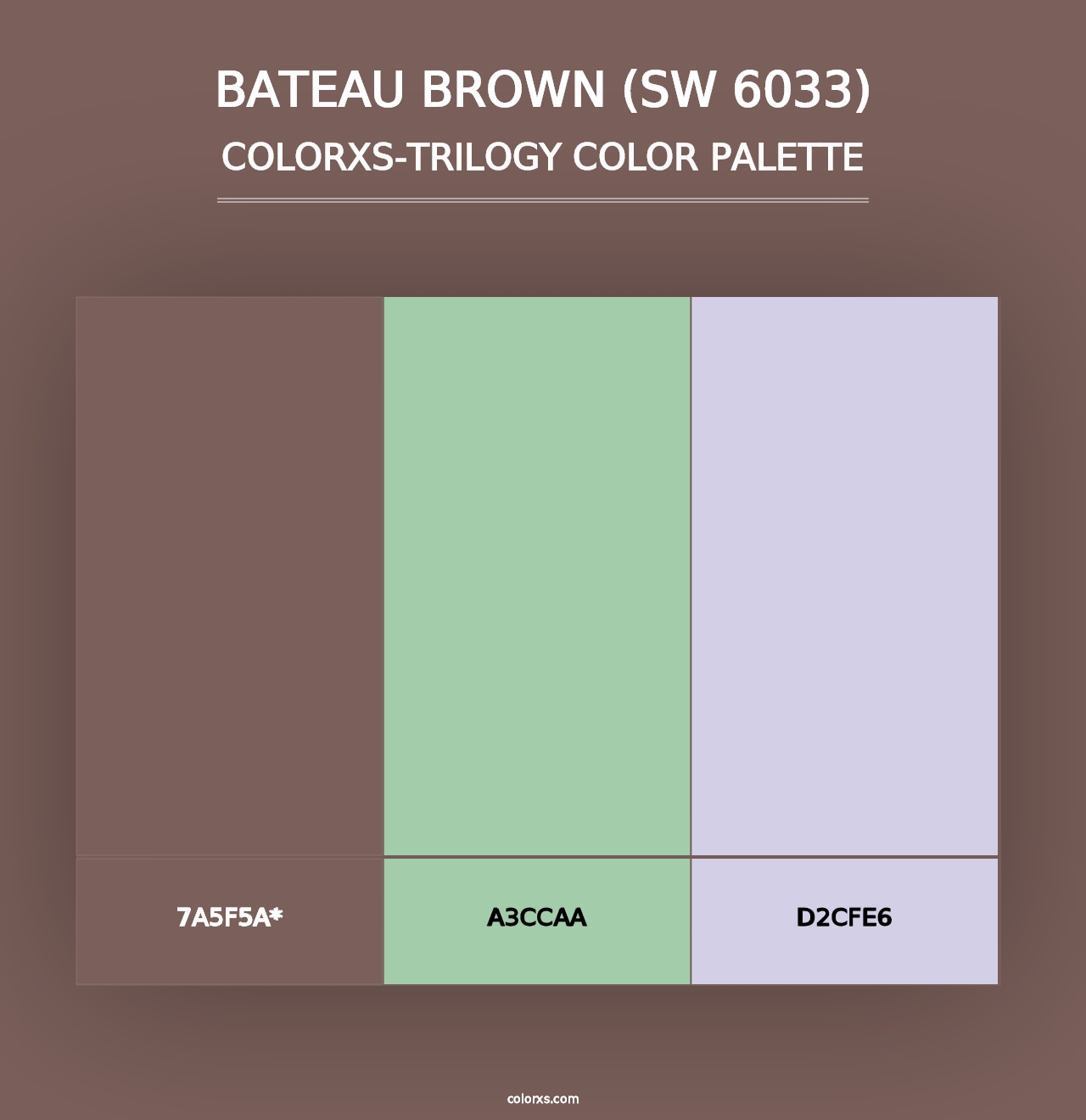 Bateau Brown (SW 6033) - Colorxs Trilogy Palette