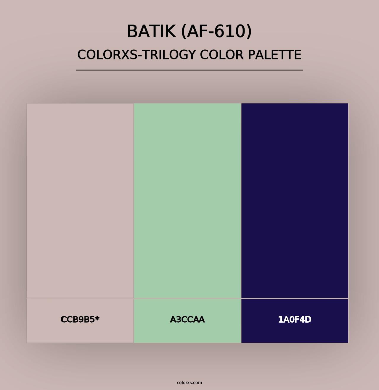 Batik (AF-610) - Colorxs Trilogy Palette