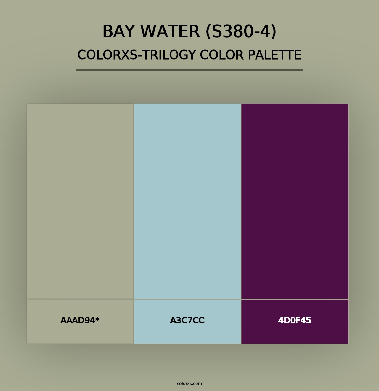 Bay Water (S380-4) - Colorxs Trilogy Palette