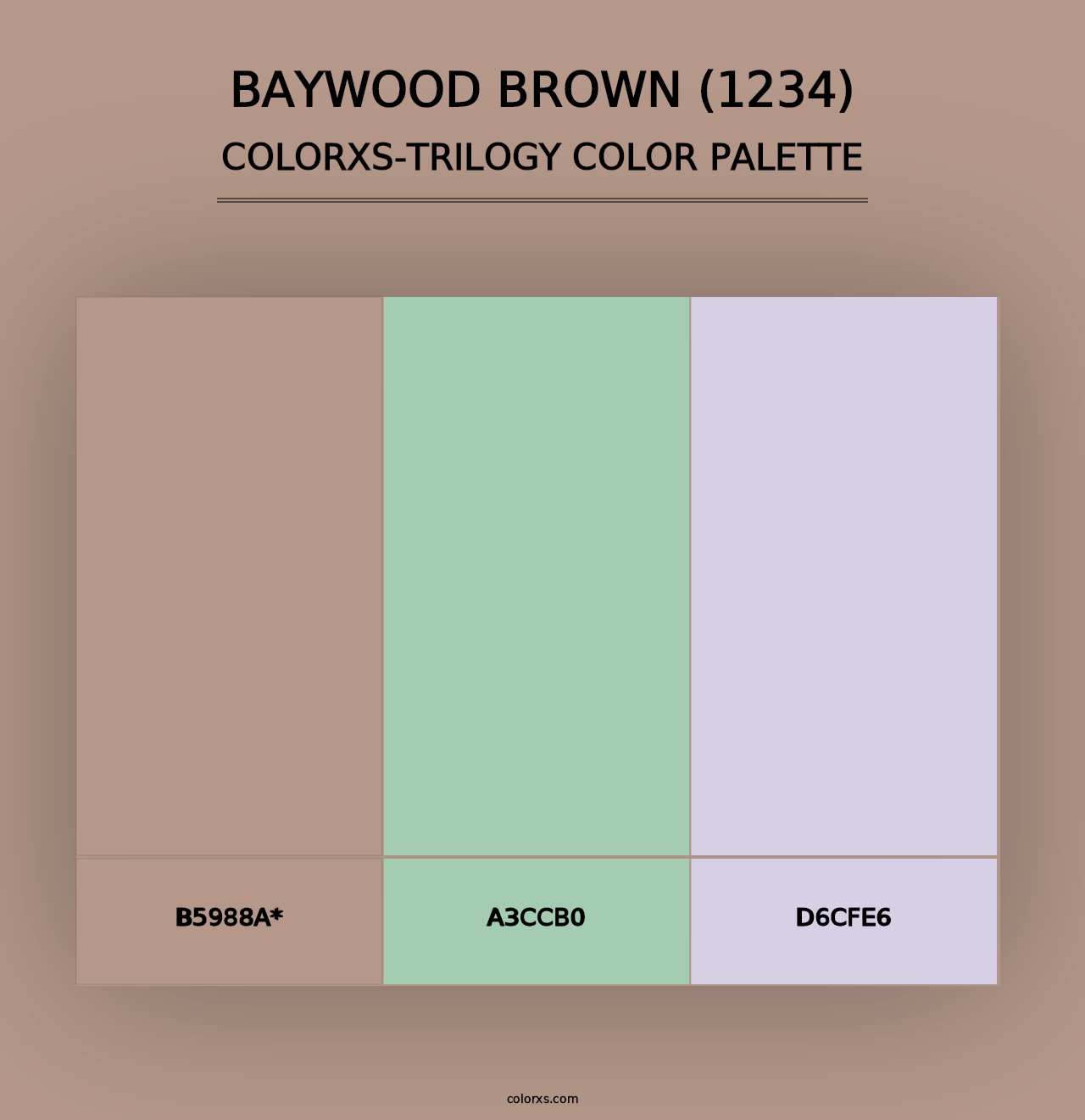 Baywood Brown (1234) - Colorxs Trilogy Palette