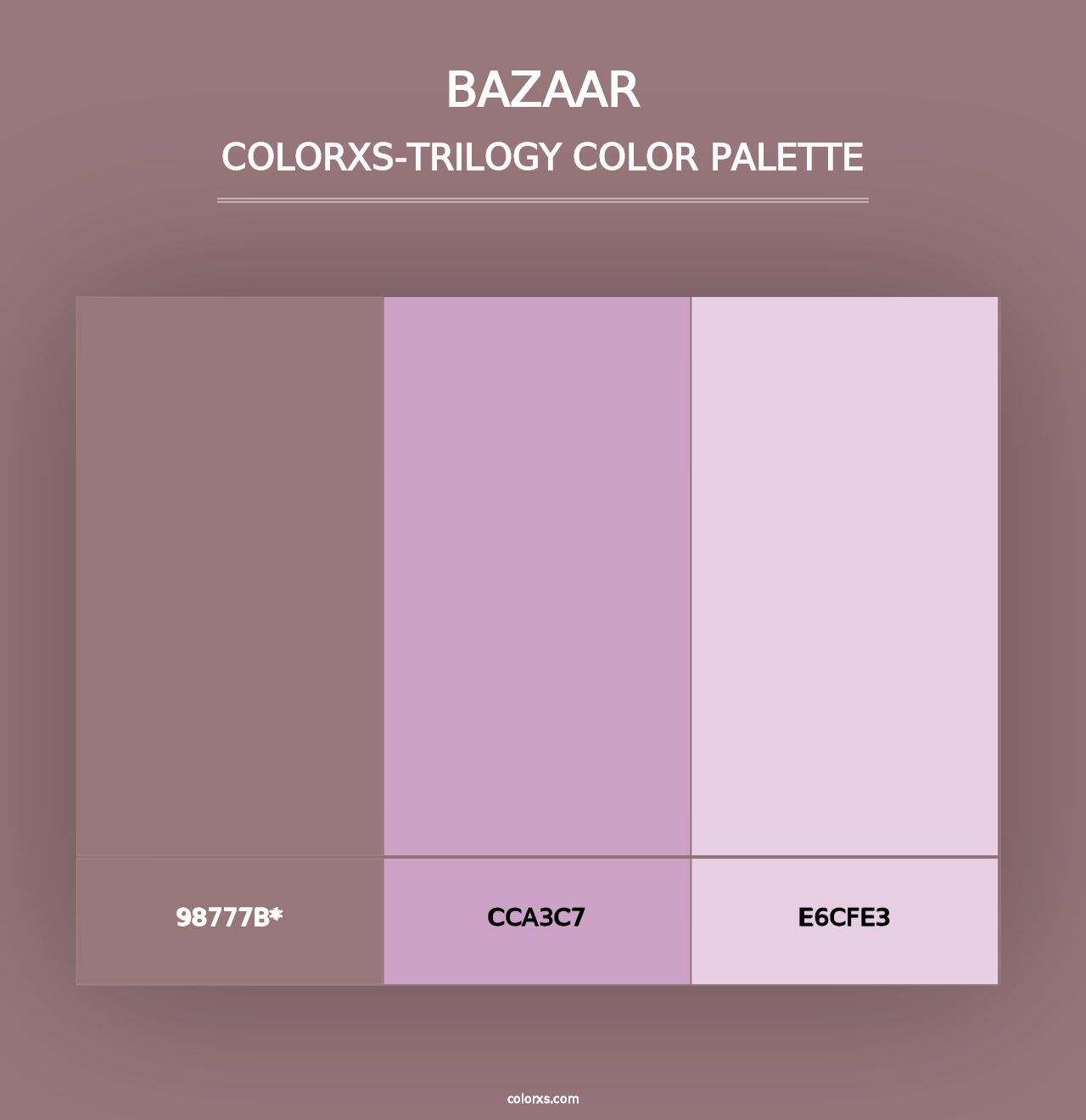 Bazaar - Colorxs Trilogy Palette