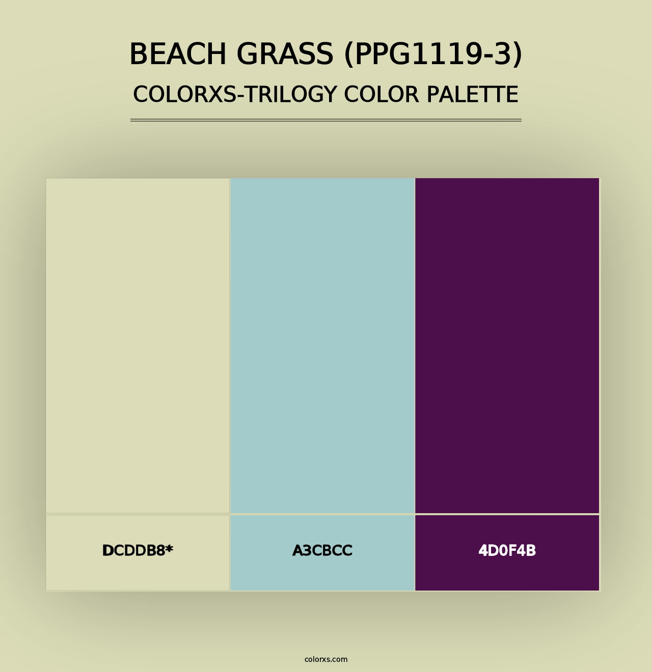 Beach Grass (PPG1119-3) - Colorxs Trilogy Palette