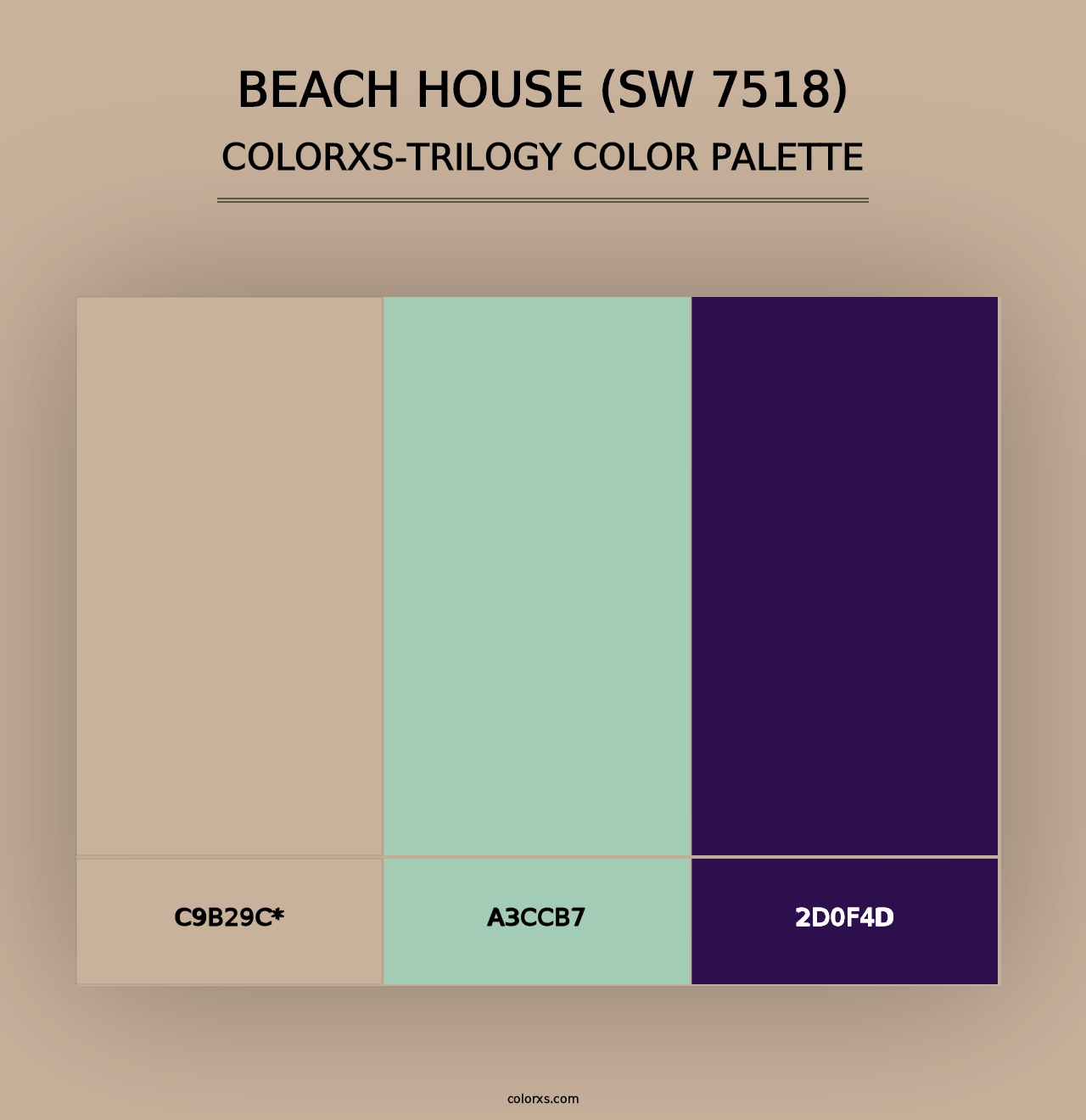 Beach House (SW 7518) - Colorxs Trilogy Palette