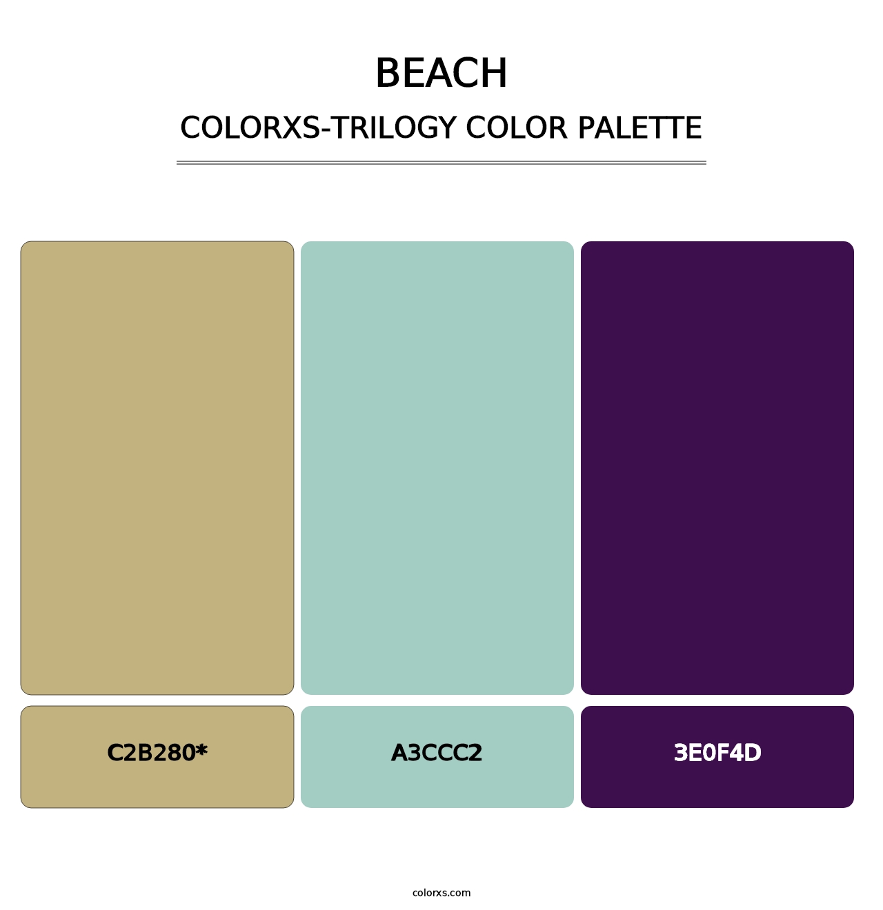 Beach - Colorxs Trilogy Palette