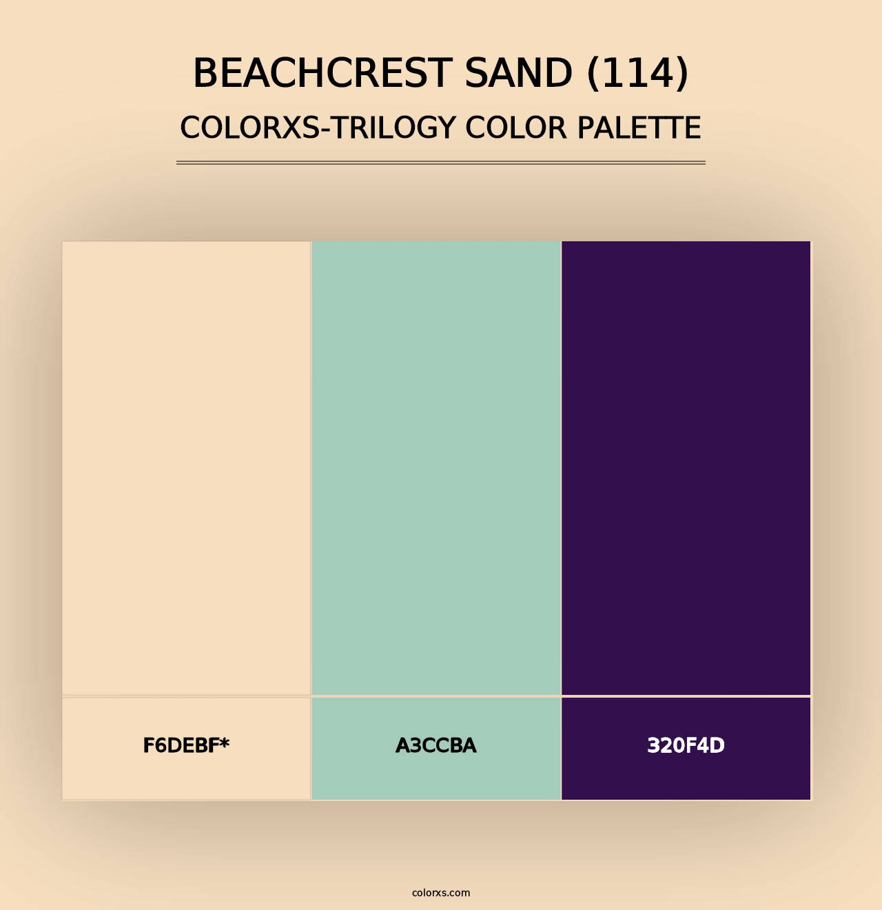 Beachcrest Sand (114) - Colorxs Trilogy Palette