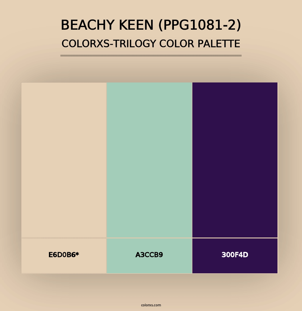 Beachy Keen (PPG1081-2) - Colorxs Trilogy Palette