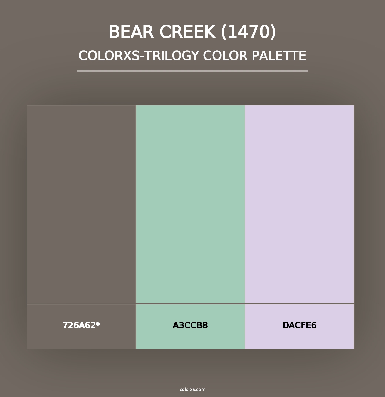 Bear Creek (1470) - Colorxs Trilogy Palette