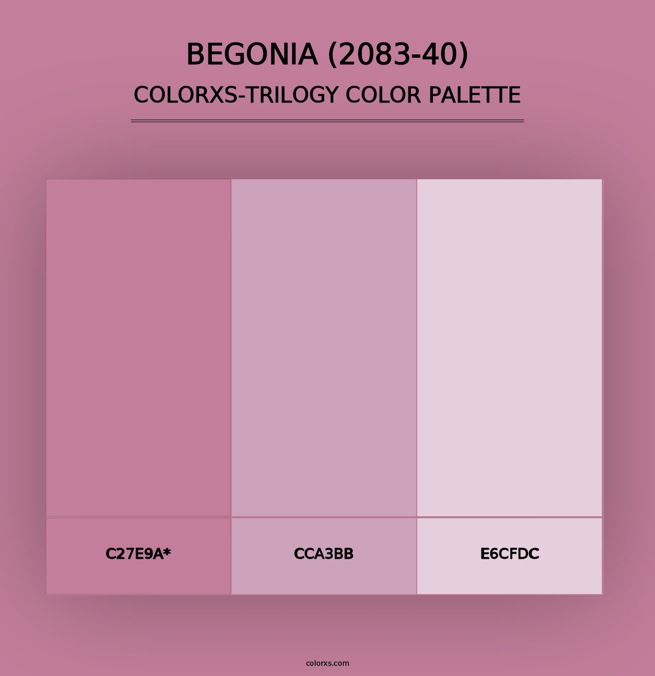 Begonia (2083-40) - Colorxs Trilogy Palette