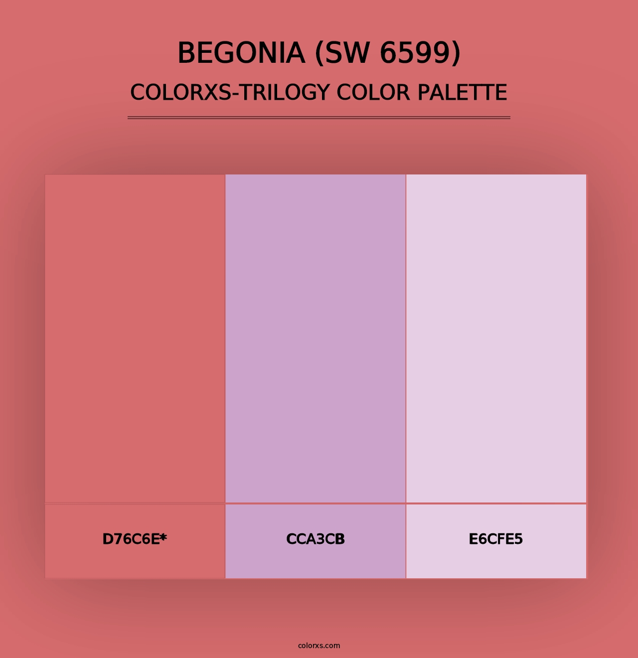 Begonia (SW 6599) - Colorxs Trilogy Palette