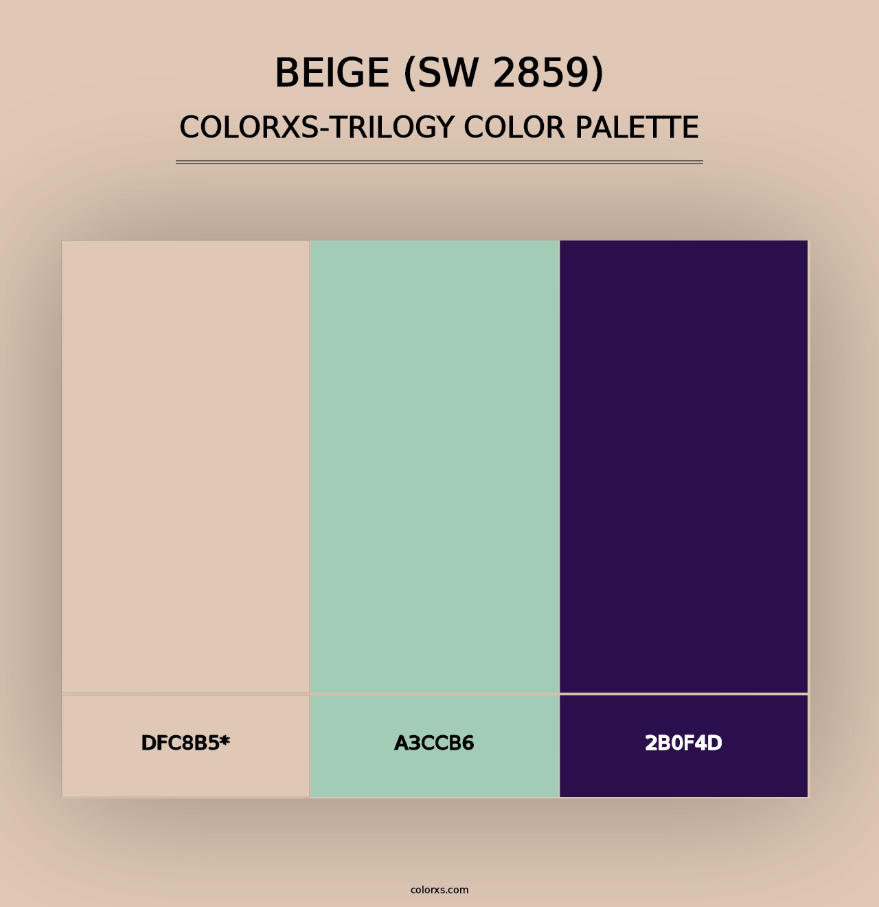 Beige (SW 2859) - Colorxs Trilogy Palette