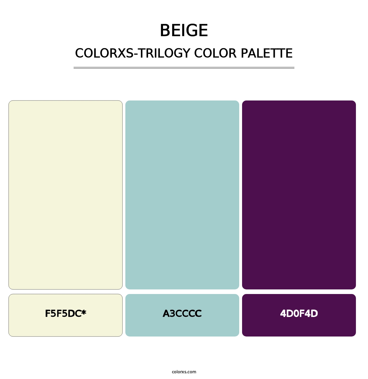 Beige - Colorxs Trilogy Palette