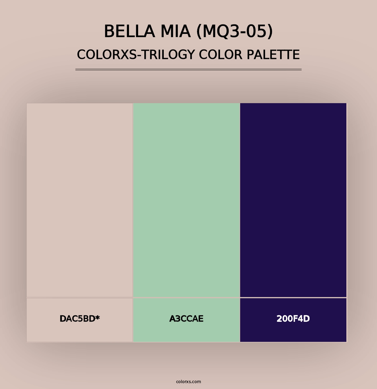 Bella Mia (MQ3-05) - Colorxs Trilogy Palette