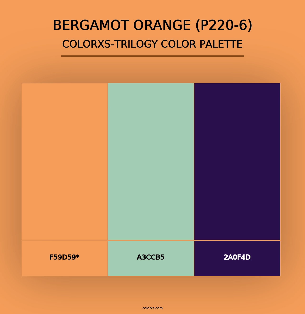 Bergamot Orange (P220-6) - Colorxs Trilogy Palette