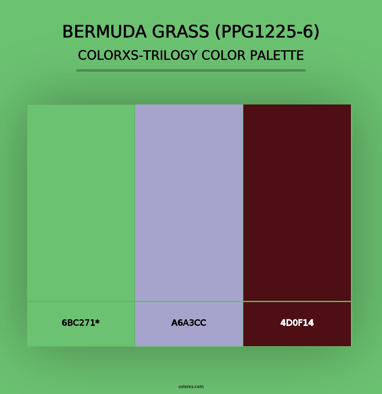 Bermuda Grass (PPG1225-6) - Colorxs Trilogy Palette