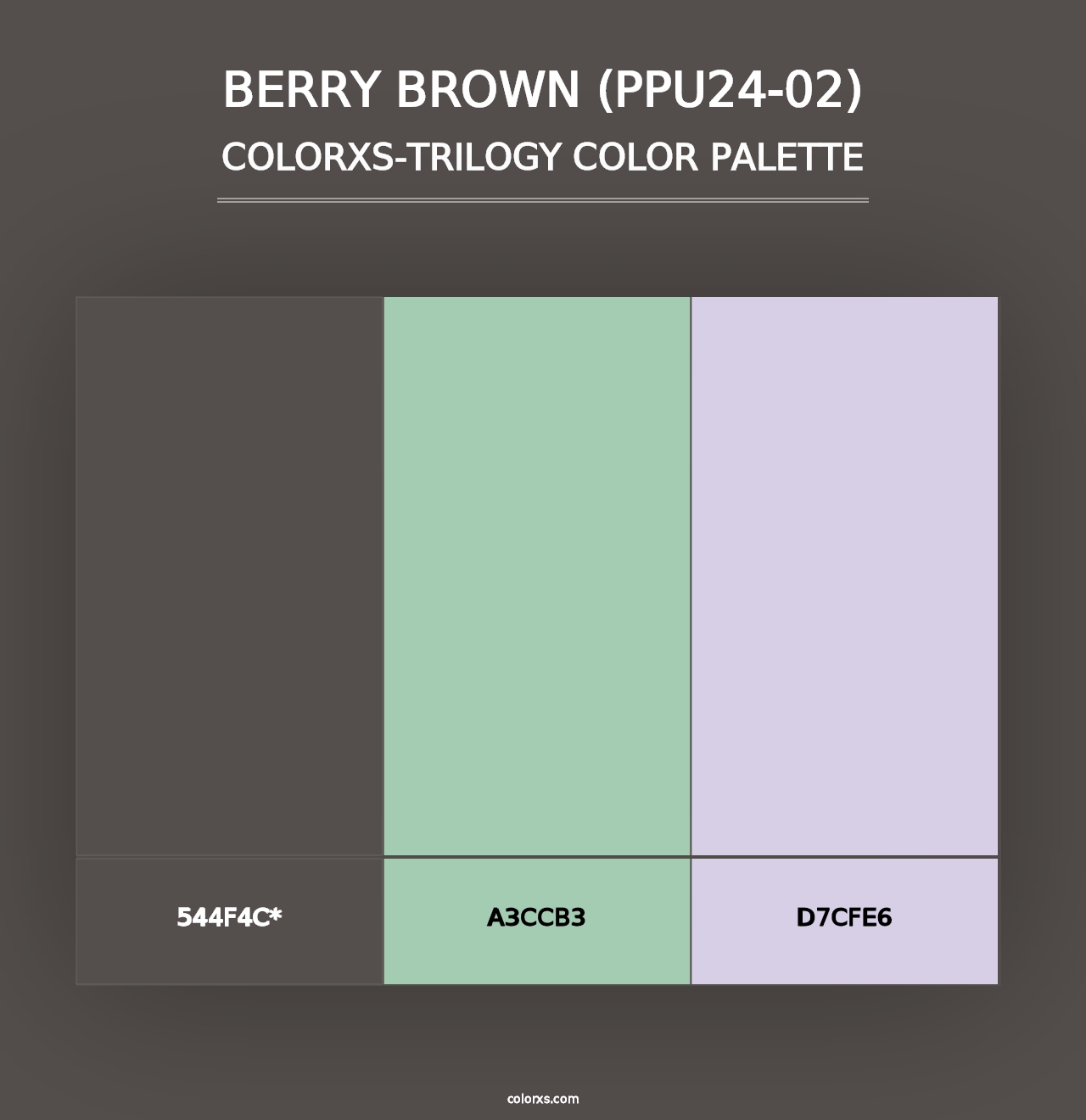 Berry Brown (PPU24-02) - Colorxs Trilogy Palette