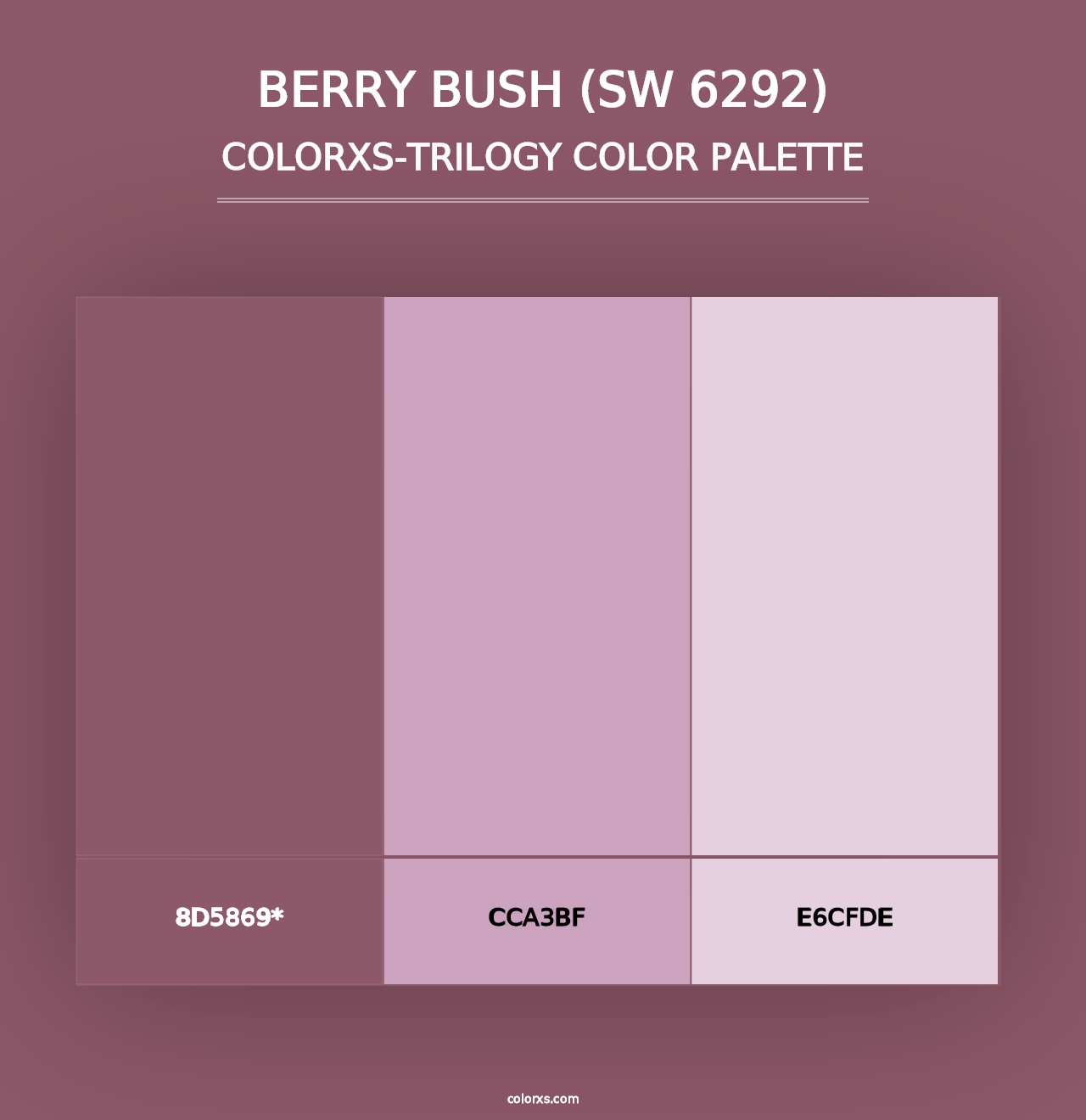 Berry Bush (SW 6292) - Colorxs Trilogy Palette