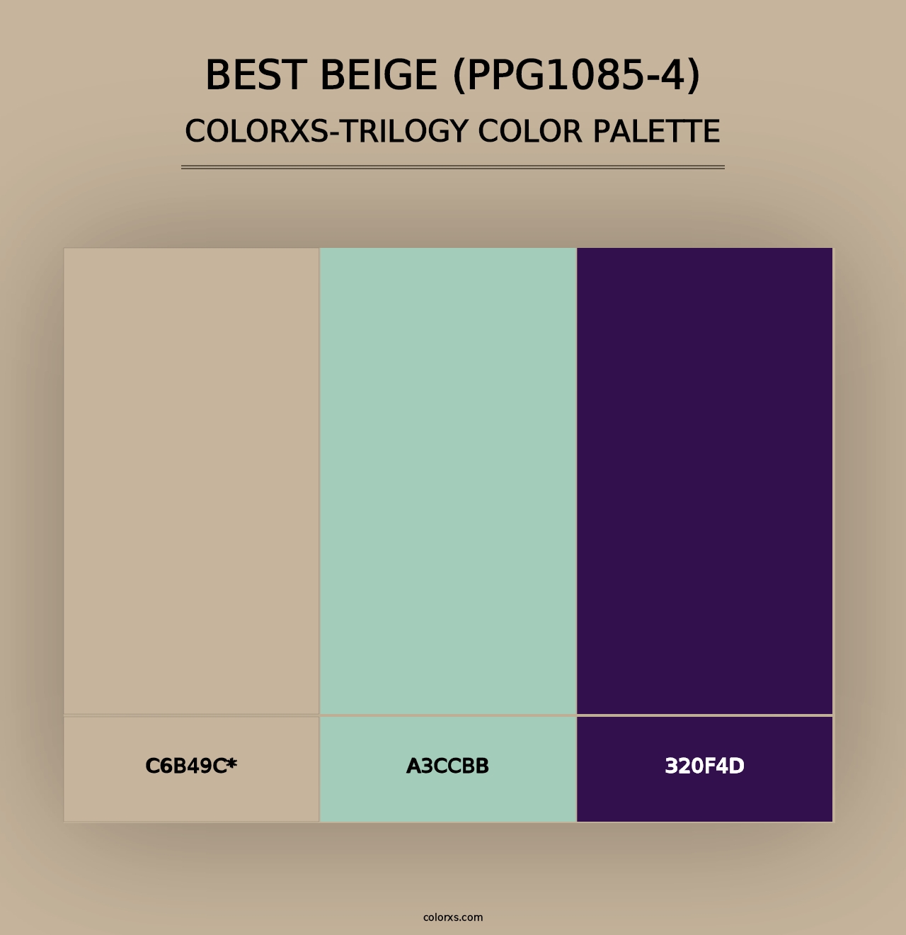 Best Beige (PPG1085-4) - Colorxs Trilogy Palette