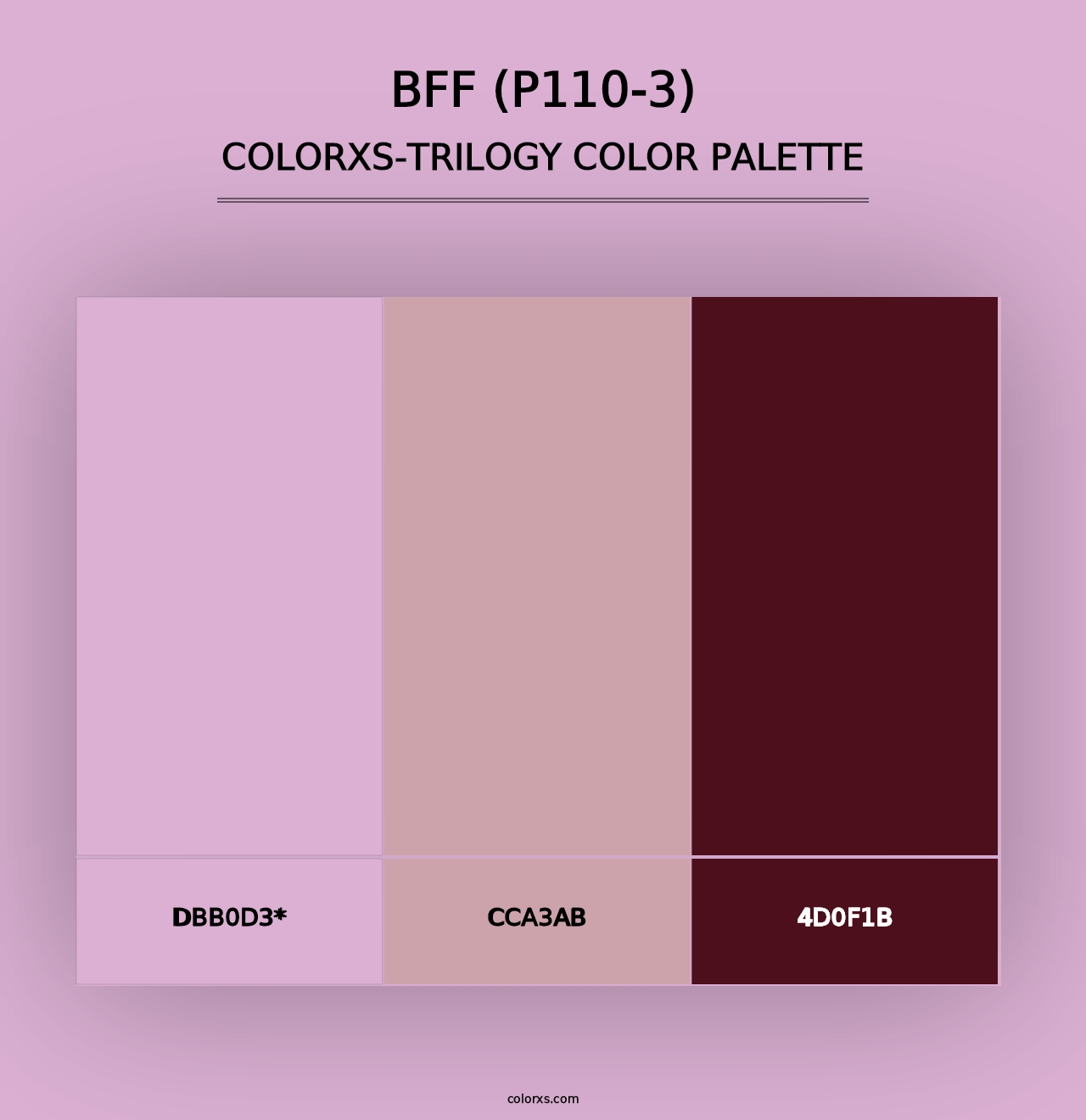 Bff (P110-3) - Colorxs Trilogy Palette