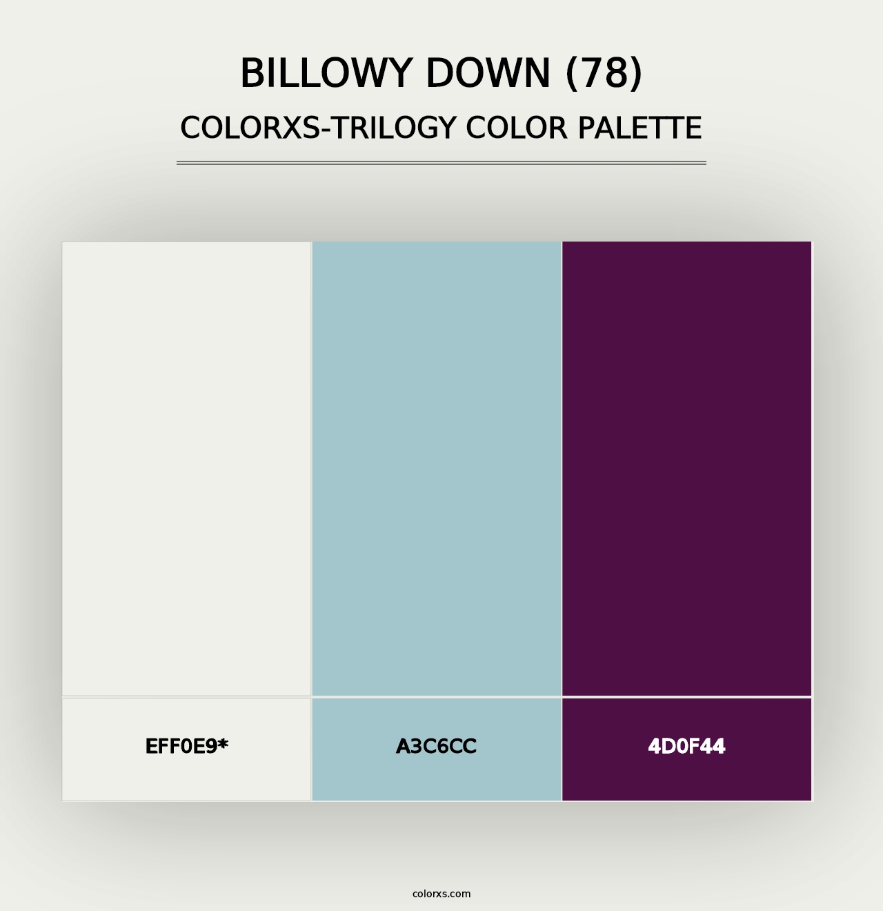 Billowy Down (78) - Colorxs Trilogy Palette