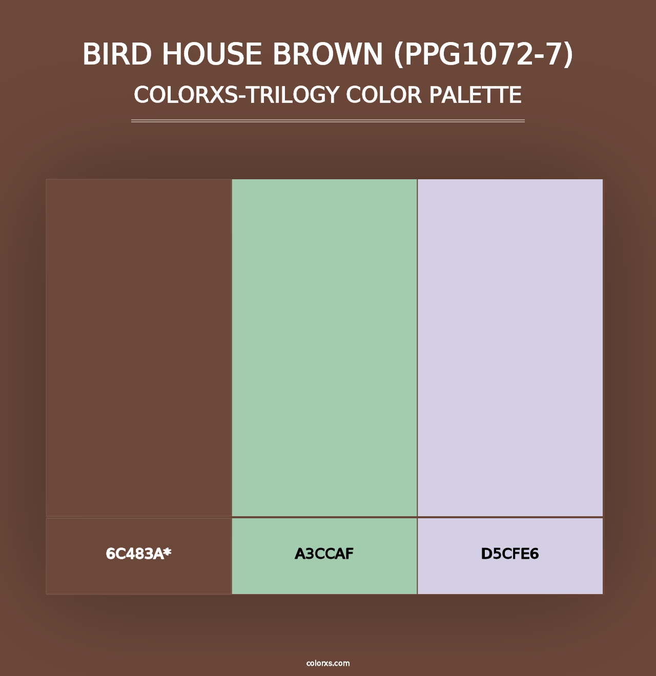 Bird House Brown (PPG1072-7) - Colorxs Trilogy Palette