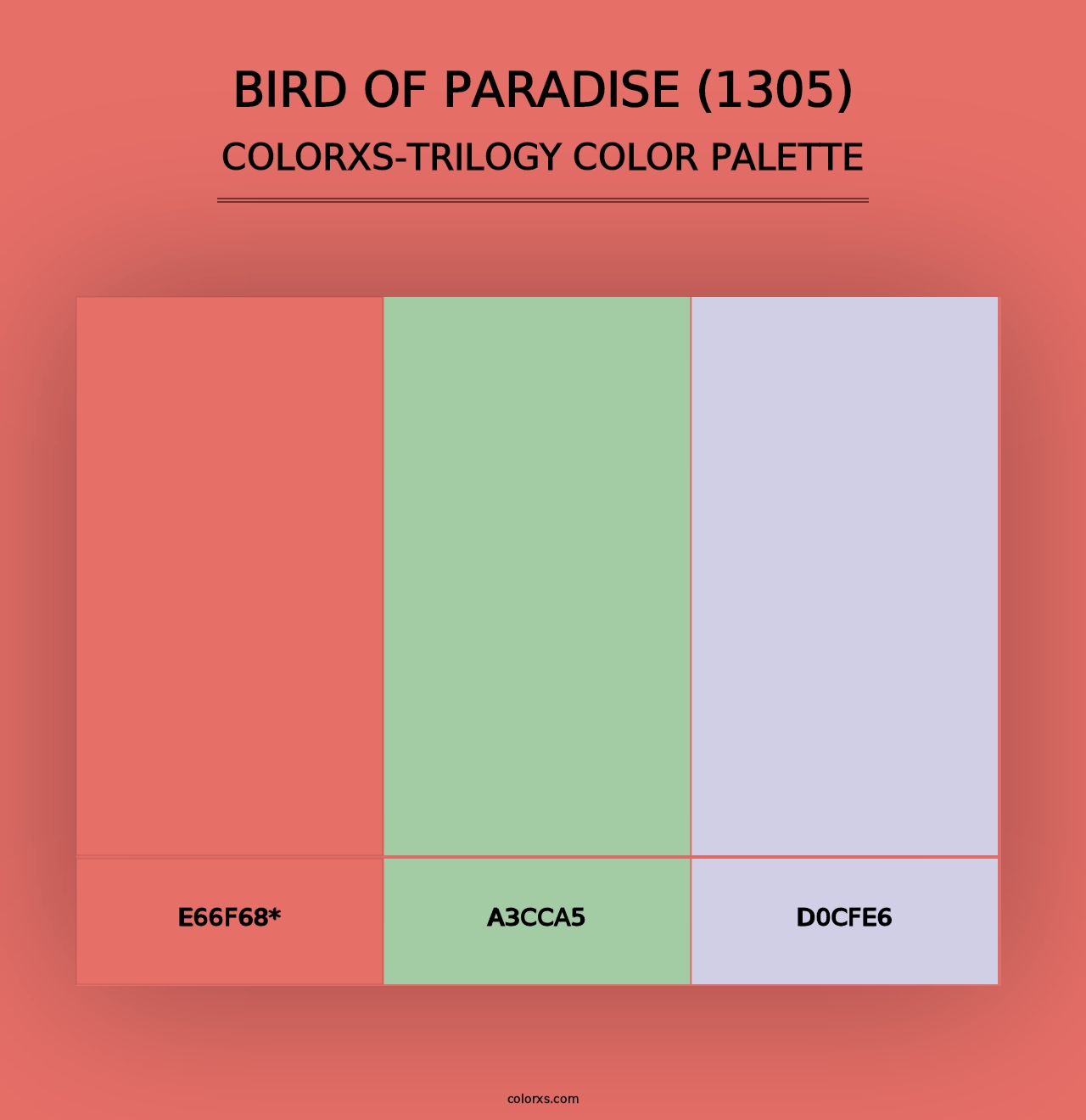 Bird of Paradise (1305) - Colorxs Trilogy Palette