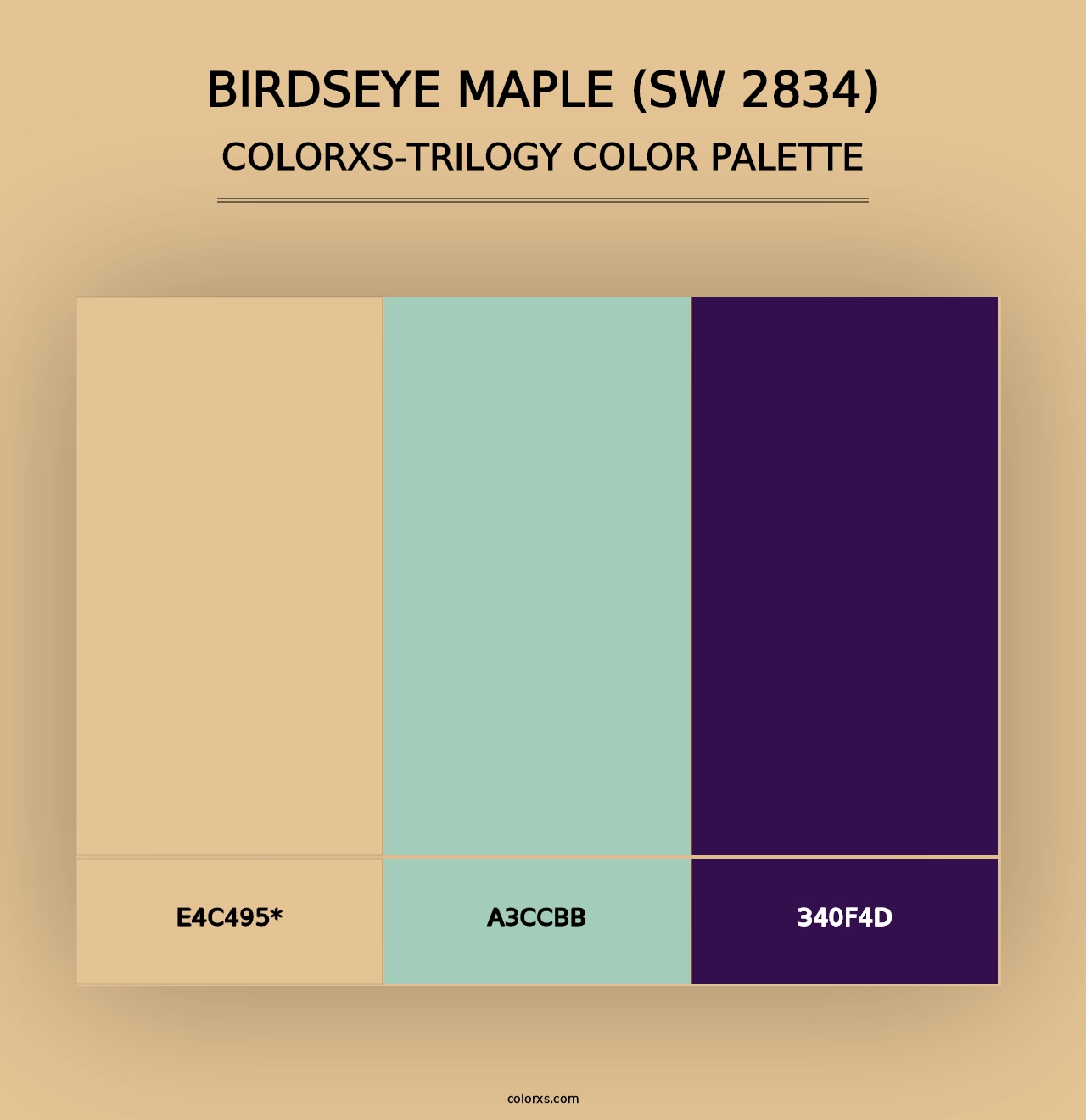 Birdseye Maple (SW 2834) - Colorxs Trilogy Palette